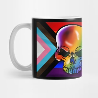 Progressive Flag & Skull Mug